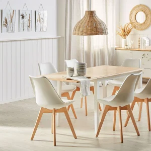 Eettafel uitschuifbaar LOUISIANA Lichtbruin 120/160 cm 75 cm Hout Eettafel uitschuifbaar LOUISIANA Lichtbruin 120/160 cm 75 cm Hout