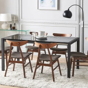 Eettafel uitschuifbaar GRANADA Zwart 120/160 cm 80 cm Eettafel uitschuifbaar GRANADA Zwart 120/160 cm 80 cm