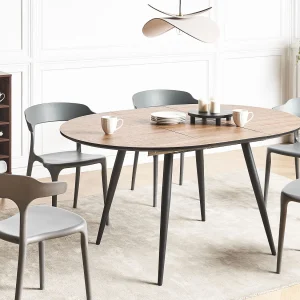 Eettafel uitschuifbaar SENIAC Bruin 110/150 cm 112 cm Eettafel uitschuifbaar SENIAC Bruin 110/150 cm 112 cm