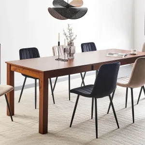Eettafel uitschuifbaar MADURA Donker essenhout 160/240 cm 90 cm Eettafel uitschuifbaar MADURA Donker essenhout 160/240 cm 90 cm