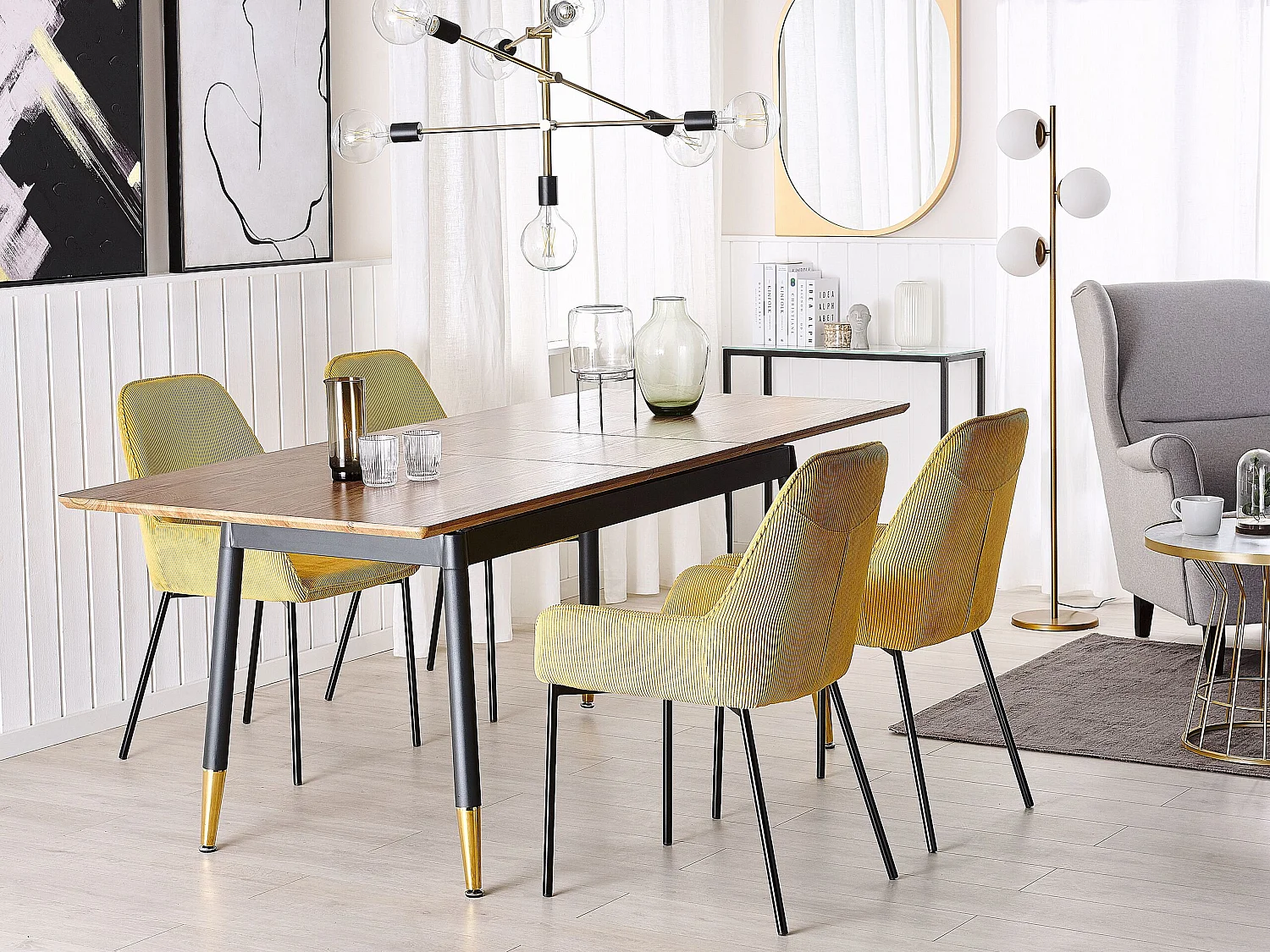 Eettafel uitschuifbaar CALIFORNIA Donkerbruin 160/200 cm 90 cm