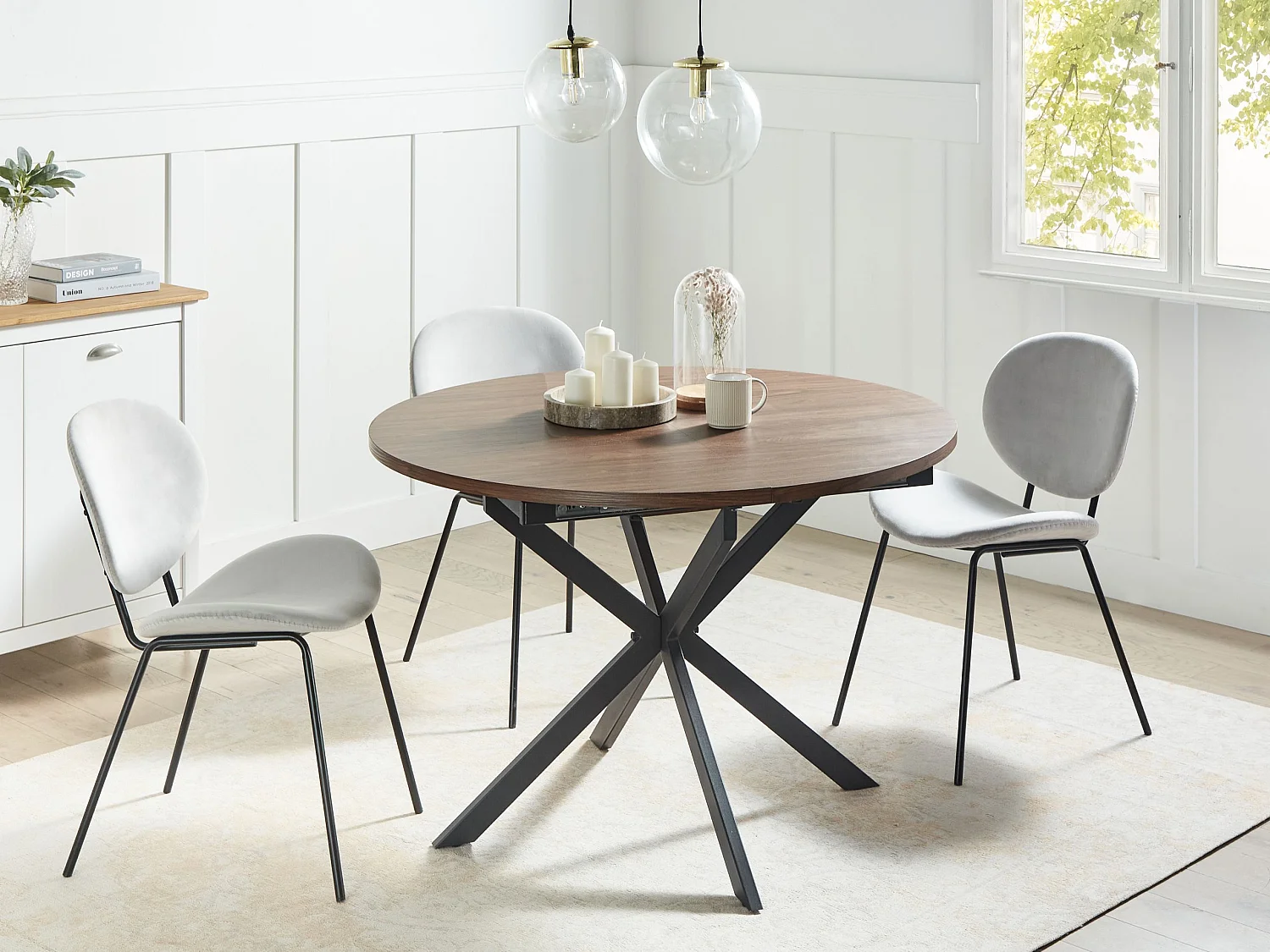 Eettafel uitschuifbaar FRIONA Donkerbruin 110/140 cm 110 cm