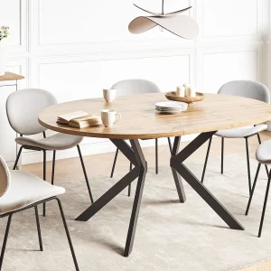 Eettafel uitschuifbaar CARLEA Lichtbruin 120/160 cm 120 cm Eettafel uitschuifbaar CARLEA Lichtbruin 120/160 cm 120 cm