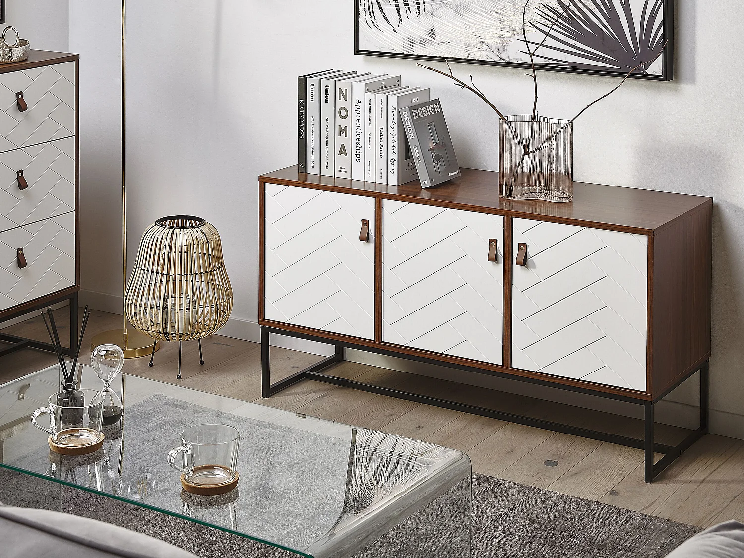 Kast NUEVA Donkerbruin/wit