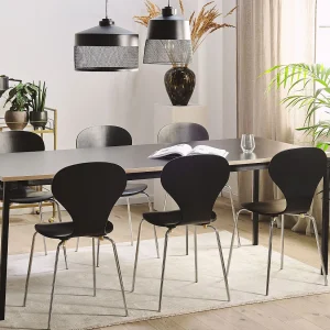 Eettafel uitschuifbaar AVIS Zwart 140/190 cm 90 cm Eettafel uitschuifbaar AVIS Zwart 140/190 cm 90 cm