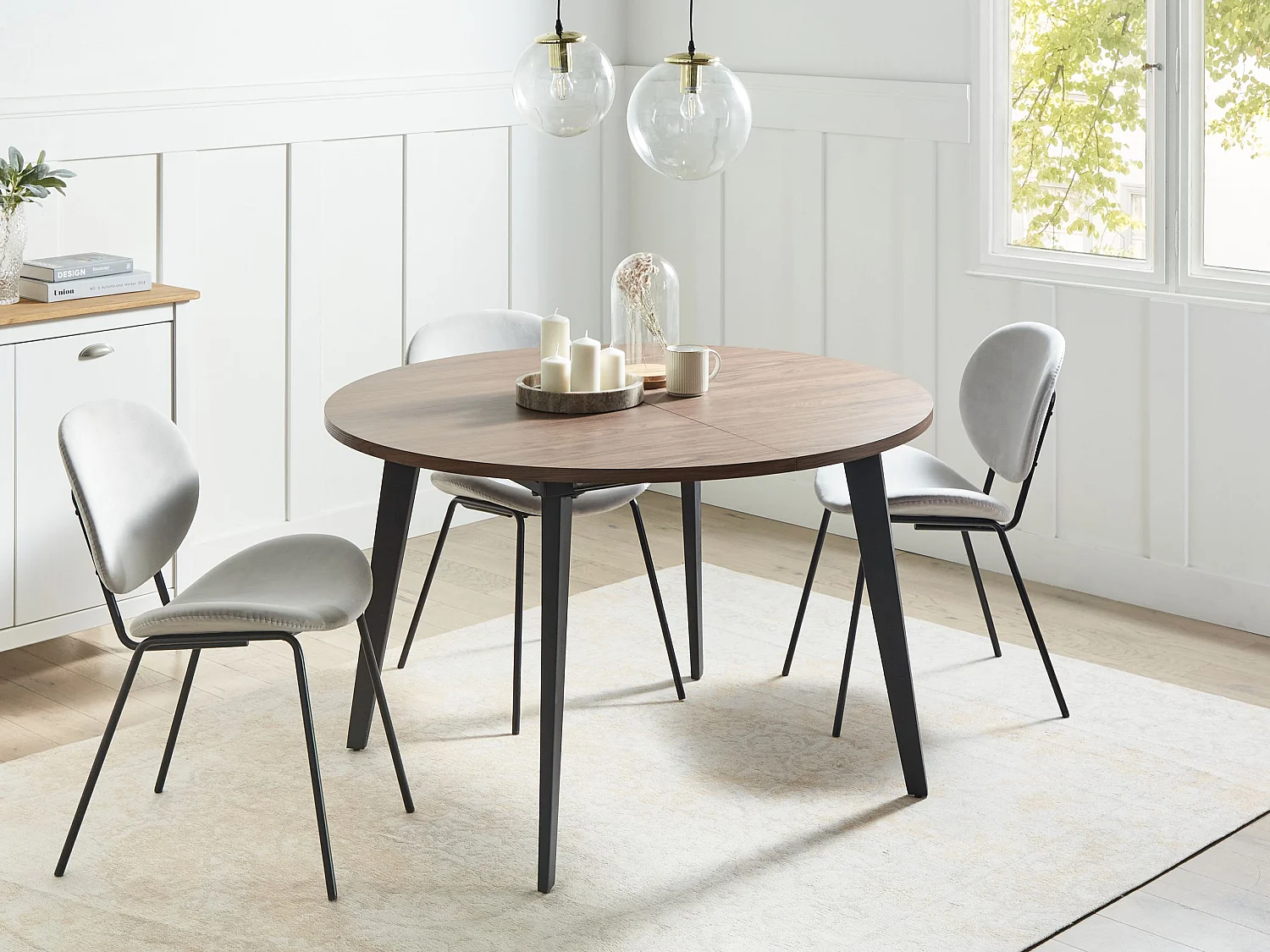 Eettafel uitschuifbaar BOVINA Donkerbruin 120/150 cm 120 cm