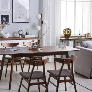 Eettafel uitschuifbaar MADOX Donker walnoothout 150/190 cm 90 cm Eettafel uitschuifbaar MADOX Donker walnoothout 150/190 cm 90 cm