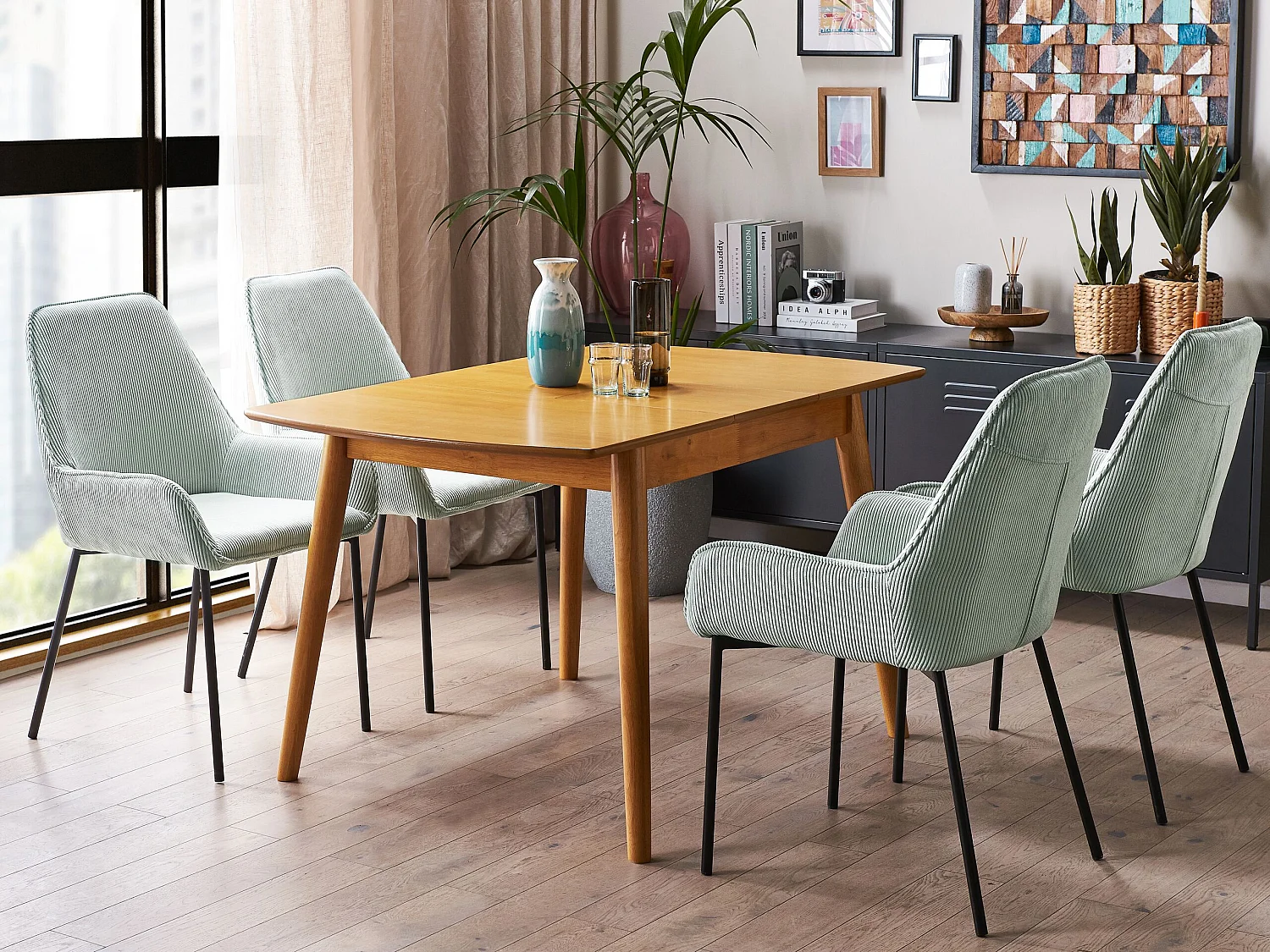 Eettafel uitschuifbaar TOMS Bruin 100/130 cm 80 cm Hout