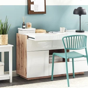 Dressoir met 2 deuren Bureau GORAN Wit Dressoir met 2 deuren Bureau GORAN Wit