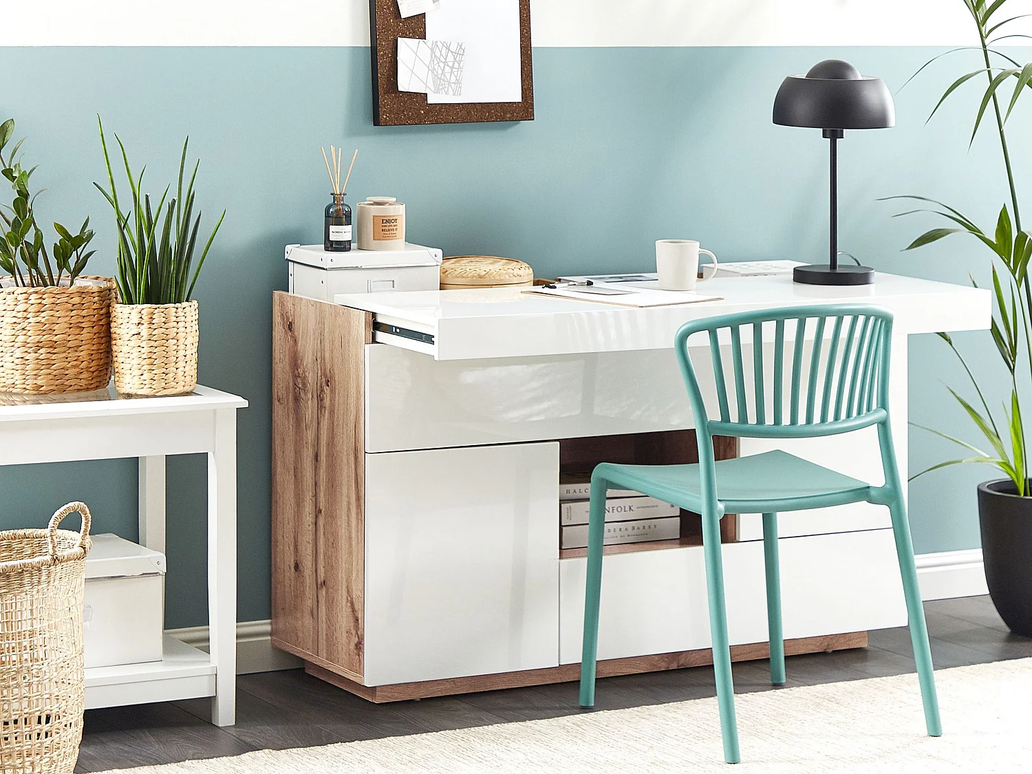 Dressoir met 2 deuren Bureau GORAN Wit