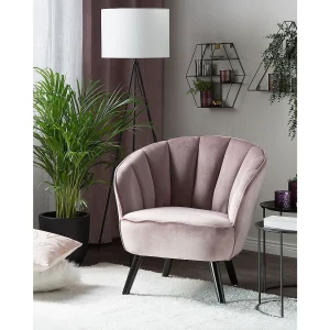 Fauteuil fluweel roze DALA Fauteuil fluweel roze DALA