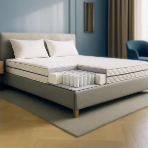 Fuze Pro | Tweepersoonsmatras 140×200 cm | Geïsoleerde veren + hypoallergene schuim | H. 24 cm | Orthopedisch | Made in Italy