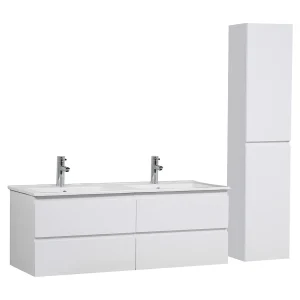 Dubbele wastafelmeubel + wastafel + SORRENTO kolom Dubbele wastafelmeubel + wastafel + SORRENTO kolom