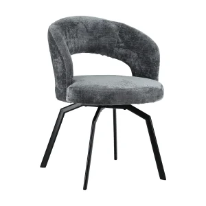 EHBA grijze chenille stoel EHBA grijze chenille stoel