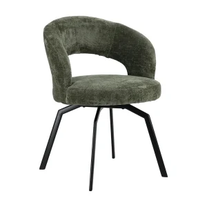 EHBA groene chenille stoel EHBA groene chenille stoel