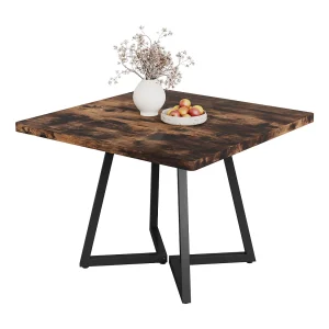 Eettafel voor 4 personen, industriële stijl, stevig metalen frame, 80 x 80 x 75 cm keukentafel Eettafel voor 4 personen, industriële stijl, stevig metalen frame, 80 x 80 x 75 cm keukentafel