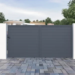 Gemotoriseerde schuifpoort van aluminium NAZARIO antraciet – L374 x 180 cm – Koop nu Gemotoriseerde schuifpoort van aluminium NAZARIO antraciet – L374 x 180 cm – Koop nu