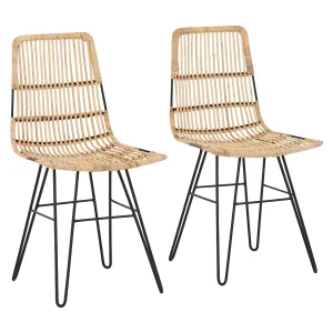 Filli Stoel 2pack Rotan kubu natur