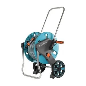 GARDENA CleverRoll M slanghaspel met complete set 25m, Aquastop druppelstop aansluiting, ergonomische telescopische handgreep, vorst- en UV-bestendig GARDENA CleverRoll M slanghaspel met complete set 25m, Aquastop druppelstop aansluiting, ergonomische telescopische handgreep, vorst- en UV-bestendig