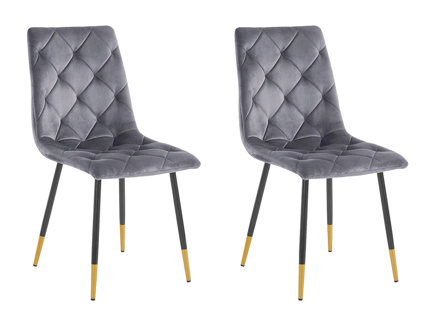 Eva Chair 2pk Metaal Antraciet.