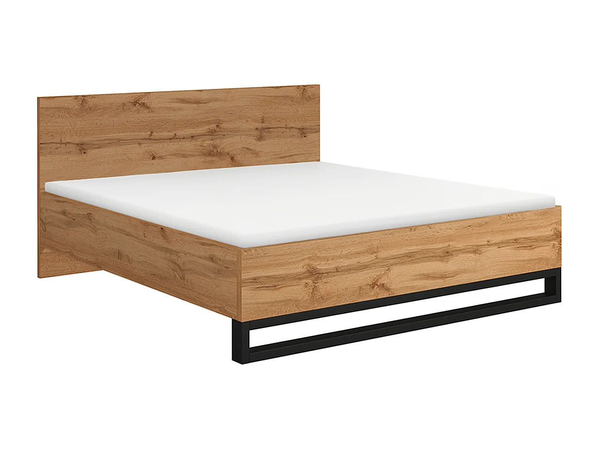 Eden Hout en Zwart Bed 160x200 inclusief lattenbodem
