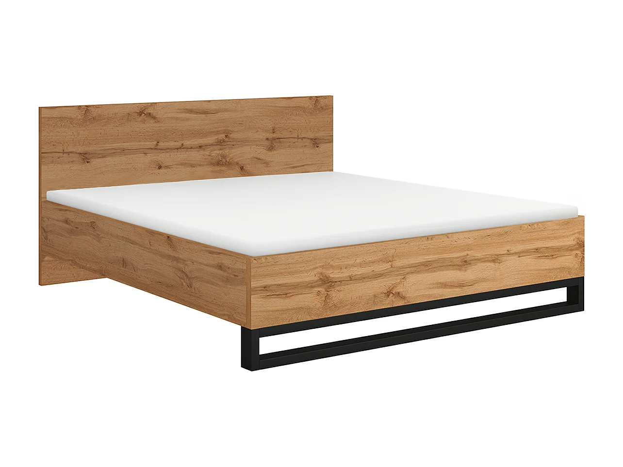 Eden Hout en Zwart Bed 180x200 inclusief lattenbodem