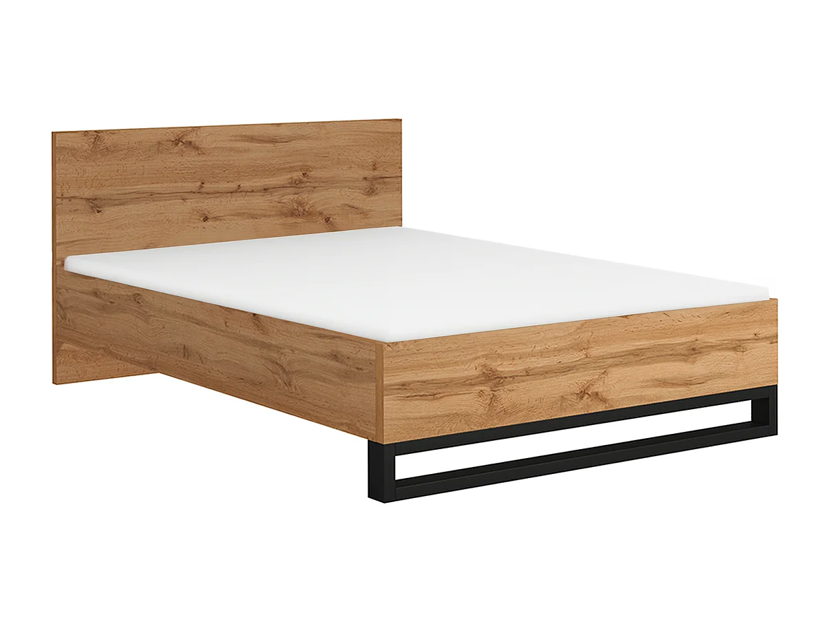 Eden Hout en Zwart Bed 140x200 inclusief lattenbodem