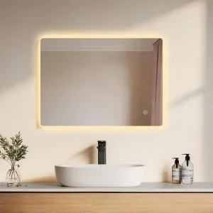 EMKE Rechthoekige LED badkamerspiegel met achtergrondverlichting 70×50 cm EMKE Rechthoekige LED badkamerspiegel met achtergrondverlichting 70×50 cm