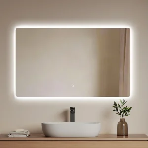 EMKE LED badkamerspiegel rechthoekig 100×60 cm touch EMKE LED badkamerspiegel rechthoekig 100×60 cm touch