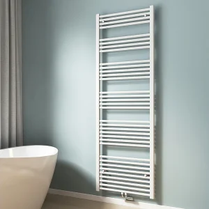 EMKE Handdoekradiator warm water wit 180 x 60 cm 860W midden en zijaansluiting EMKE Handdoekradiator warm water wit 180 x 60 cm 860W midden en zijaansluiting