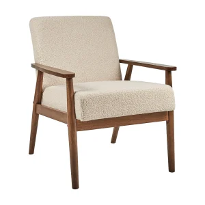 Fauteuil ESRUM Bouclé Beige Fauteuil ESRUM Bouclé Beige