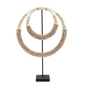 Dubbele Halsketting Met Schelpen Op Stand – Naturel