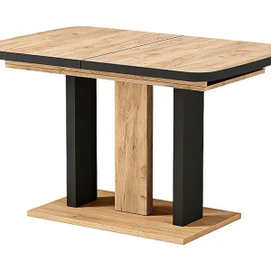 Eettafel zwart/eiken 120x80x77.3 fenaro Eettafel zwart/eiken 120x80x77.3 fenaro