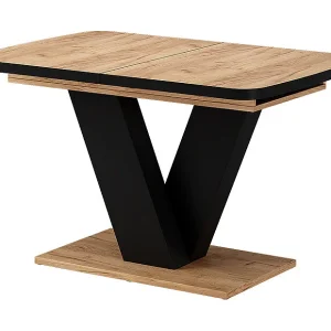 Eettafel zwart/gouden eik 120x80x77.4 fenaro Eettafel zwart/gouden eik 120x80x77.4 fenaro