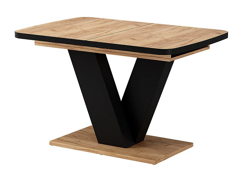 Eettafel zwart/gouden eik 120x80x77.4 fenaro