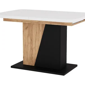 Eettafel eik wit/goud 120x80x77.3 fenaro Eettafel eik wit/goud 120x80x77.3 fenaro