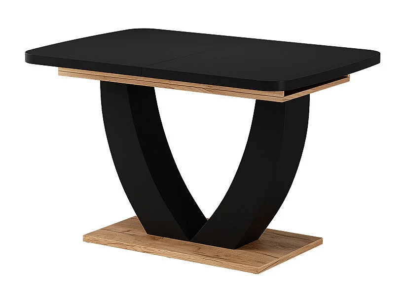 Eettafel zwart/gouden eik 120x80x77.4 fenaro