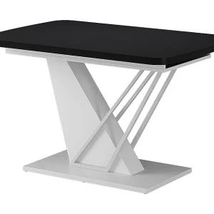 Eettafel zwart/wit 120x80x77.4 fenaro Eettafel zwart/wit 120x80x77.4 fenaro