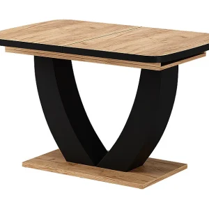Eettafel zwart/eiken 120x80x77.4 fenaro Eettafel zwart/eiken 120x80x77.4 fenaro