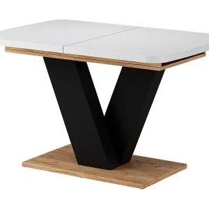 Eettafel eik wit/goud 120x80x77.4 fenaro Eettafel eik wit/goud 120x80x77.4 fenaro
