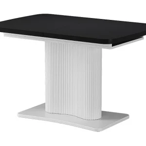 Eettafel zwart/wit 120x80x77.4 fenaro Eettafel zwart/wit 120x80x77.4 fenaro