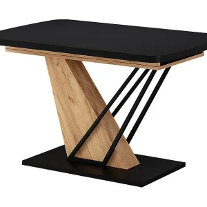 Eettafel zwart/gouden eik 120x80x77.4 fenaro Eettafel zwart/gouden eik 120x80x77.4 fenaro