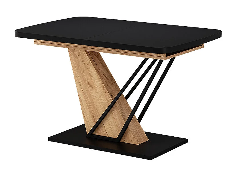 Eettafel zwart/gouden eik 120x80x77.4 fenaro