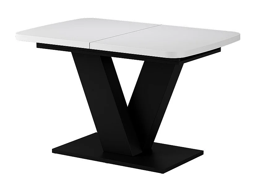 Eettafel wit/zwart 120x80x77.4 fenaro
