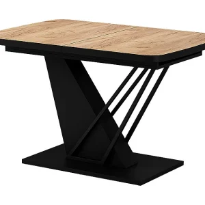 Eettafel goldkraft eik/zwart 120x80x77.4 fenaro