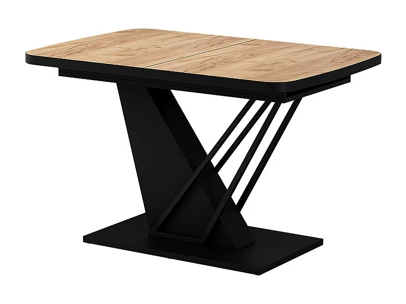 Eettafel goldkraft eik/zwart 120x80x77.4 fenaro