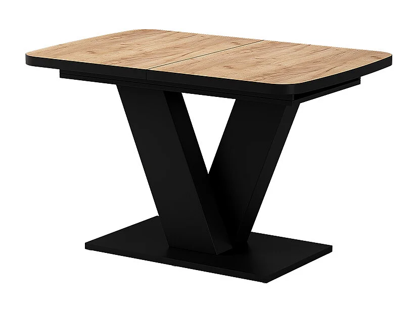 Eettafel goldkraft eik/zwart 120x80x77.4 fenaro