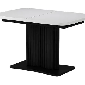 Eettafel wit/zwart 120x80x77.4 fenaro Eettafel wit/zwart 120x80x77.4 fenaro