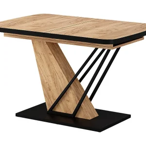 Eettafel zwart/eiken 120x80x77.4 fenaro Eettafel zwart/eiken 120x80x77.4 fenaro