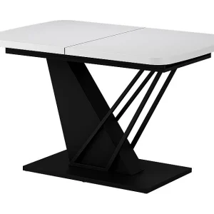 Eettafel wit/zwart 120x80x77.4 fenaro Eettafel wit/zwart 120x80x77.4 fenaro